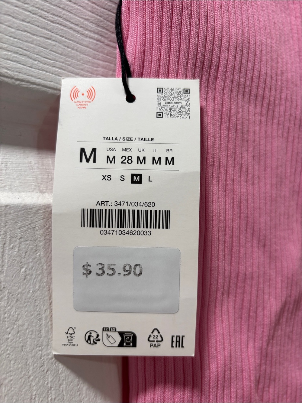 Mango Ribbed Halter Top - Bright Pink - Picture 2 of 2